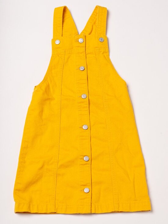 GAP Other - GAP Kids Girls Yellow Denim Overall Dress Large Adjustable Like New